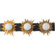 Soleil 3 Light 24 inch WZC+Gold Bath Light Wall Light in Weather Zinc and Gold Leaf with Antique 